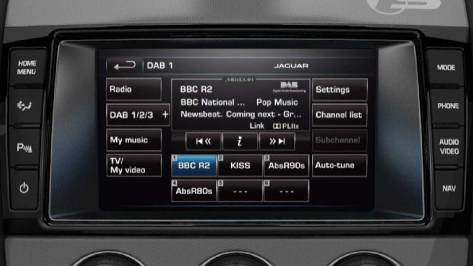 Incontrol DAB Radio On-Screen Display