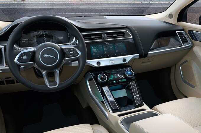 I-PACE SUV Interior View From Driver's Seat.