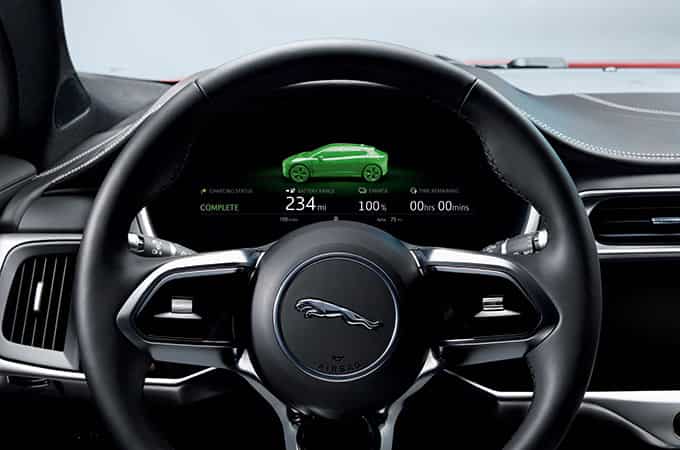 I-PACE Steering Wheel and Dashboard.