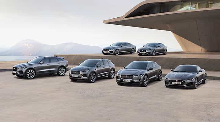 Jaguar fleet of vehicles.